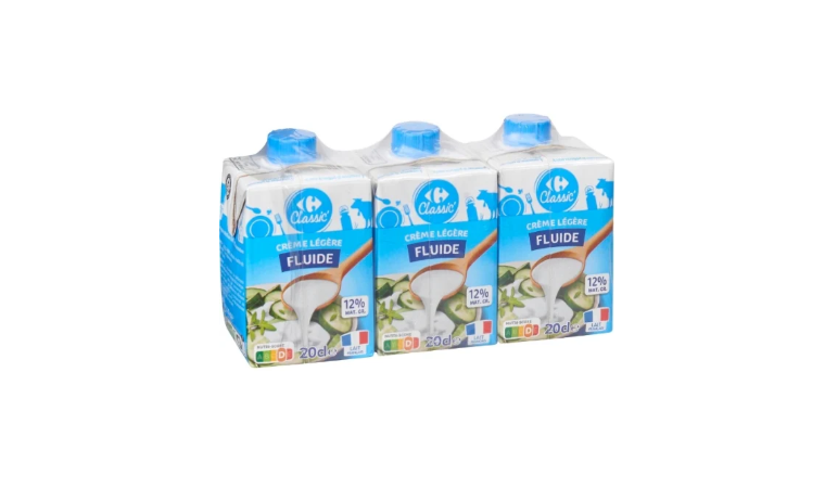 Crème légère 12%MG UHT 3X20Cl