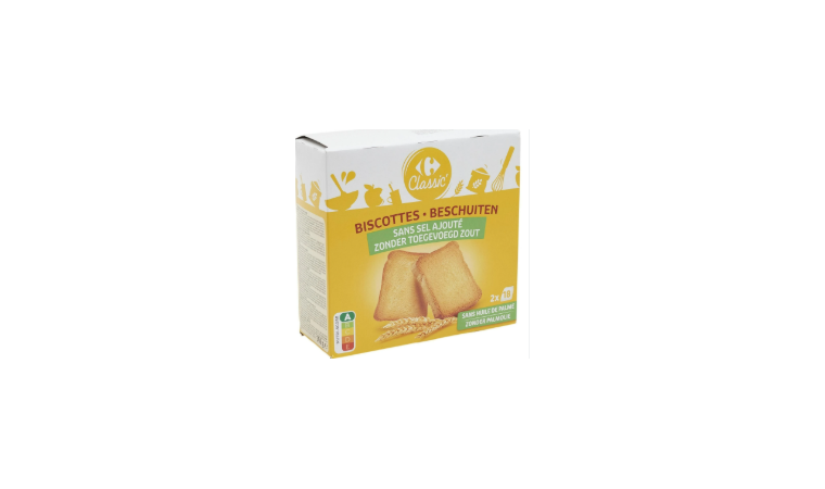 Biscottes sans sel ajouté