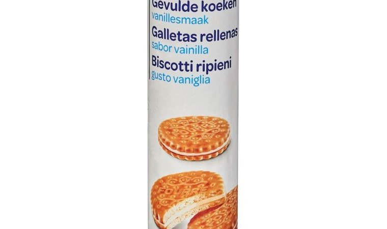 Biscuits fourrés goût vanille