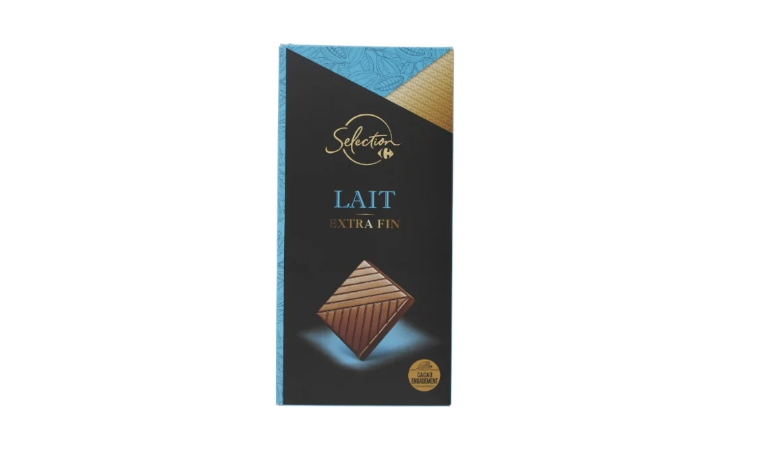 Tablette de chocolat au lait extra fin