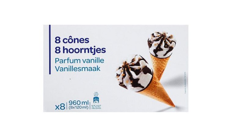 Glace Cône vanille